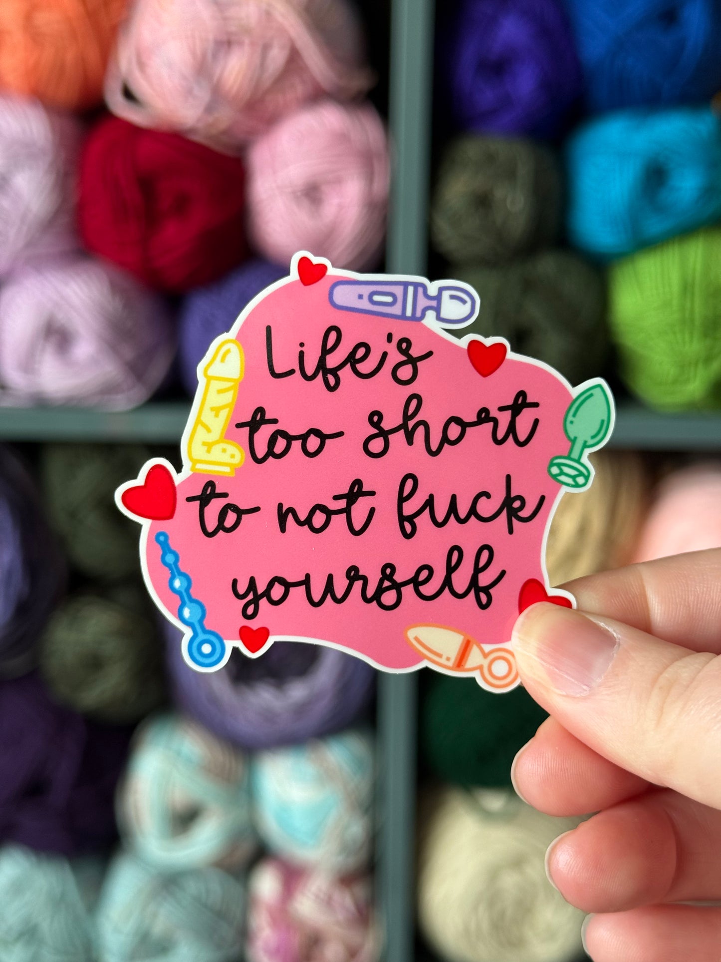 Life’s too short to not fuck yourself sticker