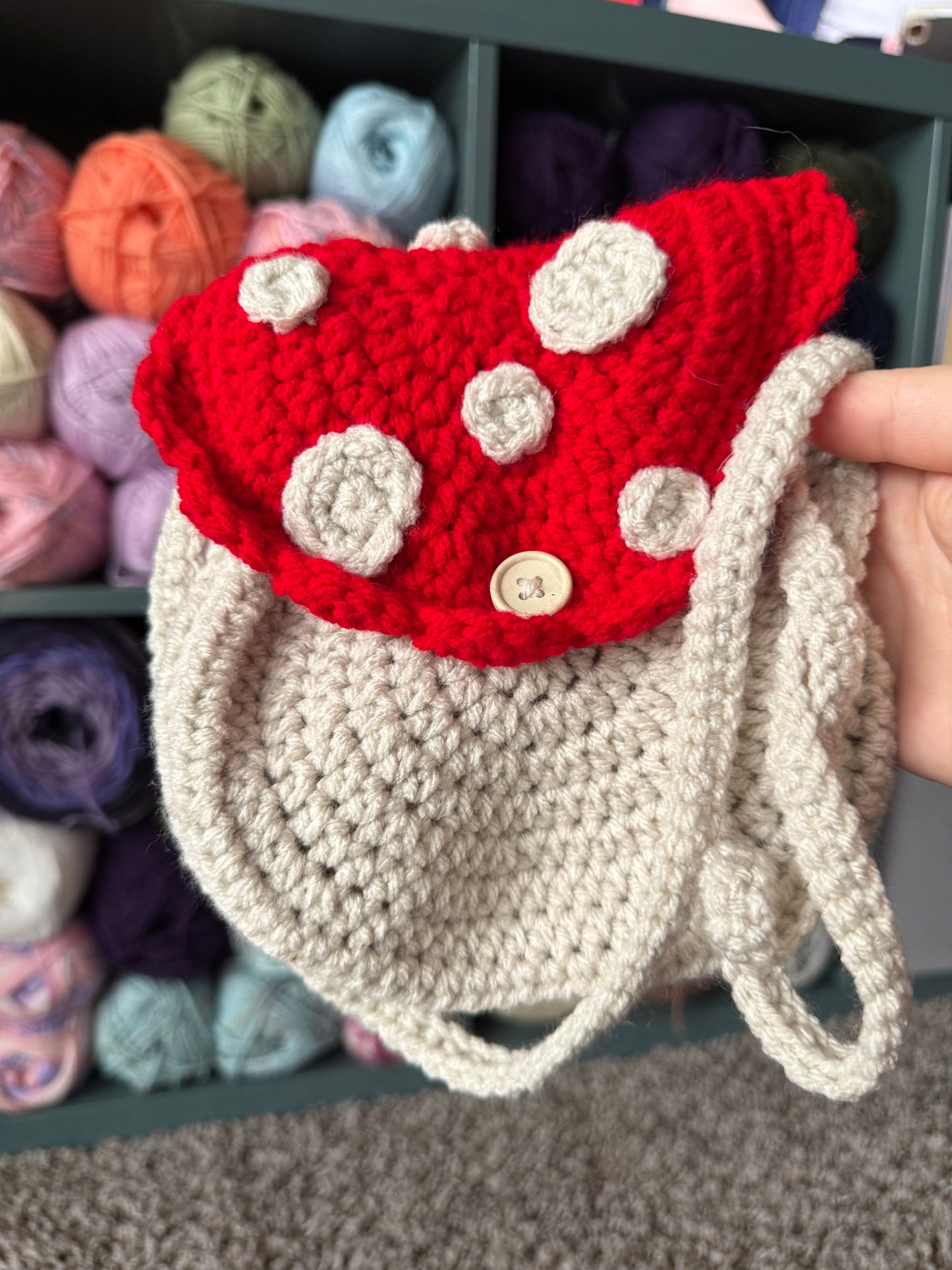 Mushroom flap purse
