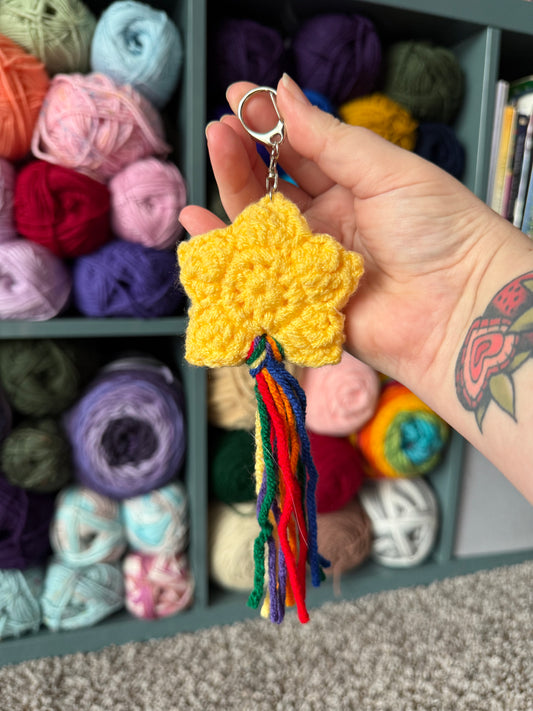 Shooting star Pride bag charms 🌈✨