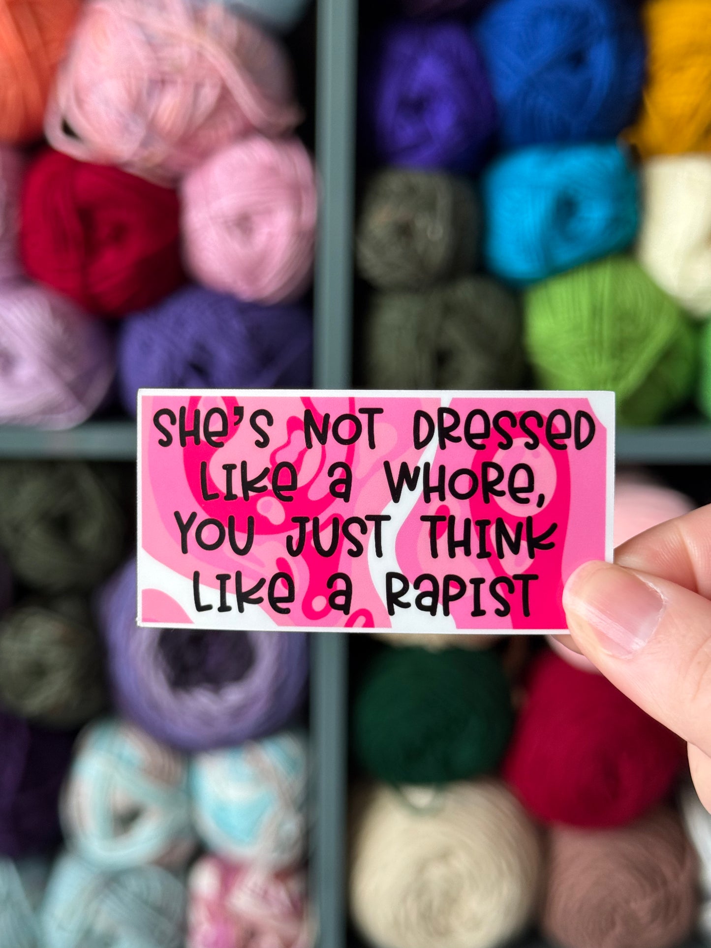 Not dressed like a whore vinyl sticker