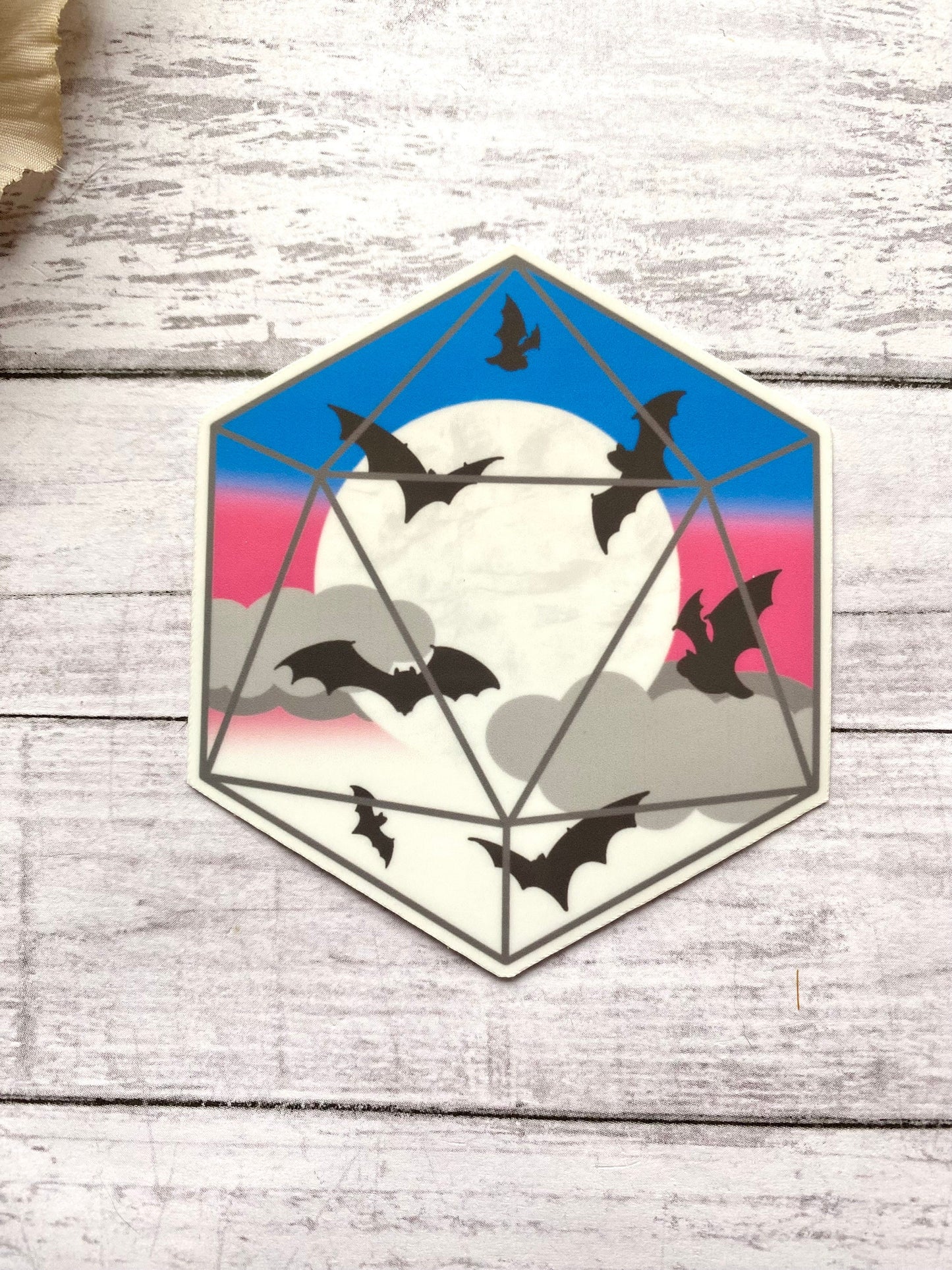 Trans pride decal for laptop, subtle pride sticker,
