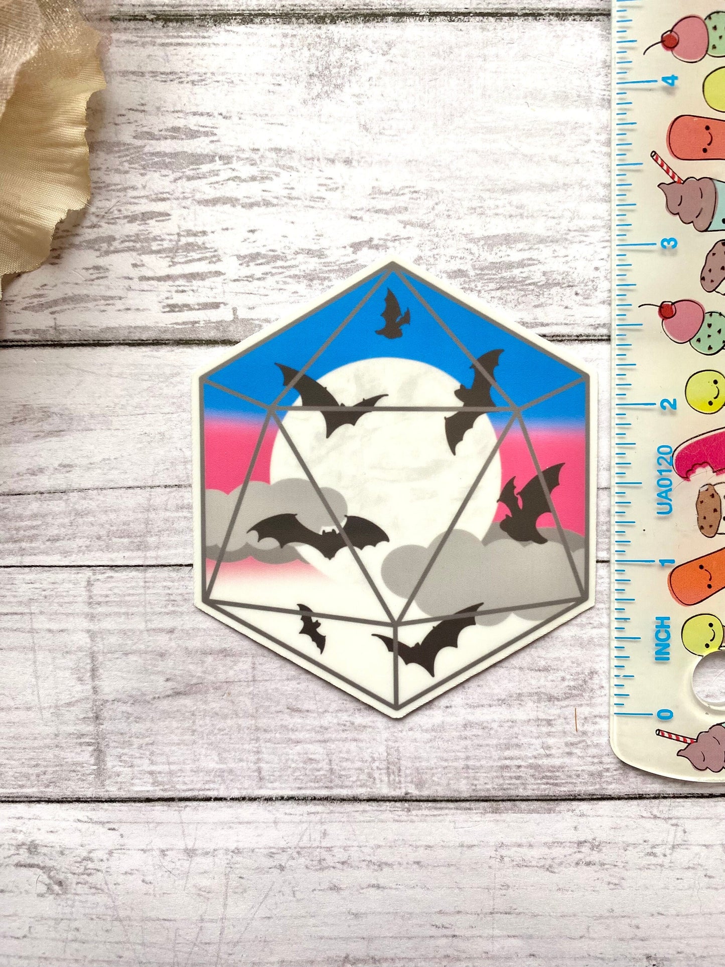 Trans pride decal for laptop, subtle pride sticker,