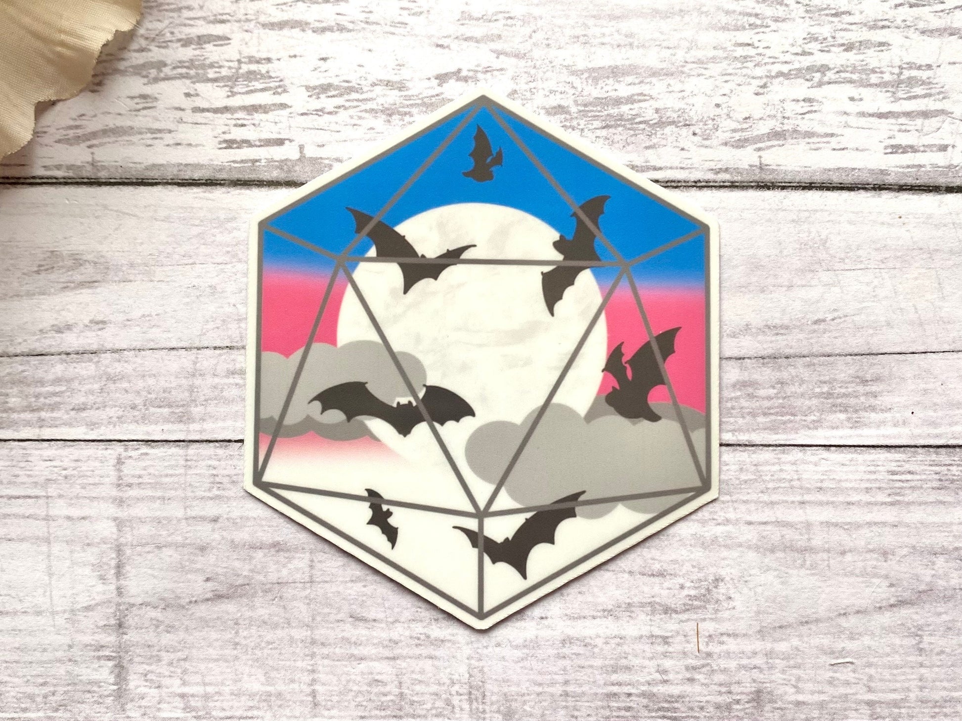 Trans pride decal for laptop, subtle pride sticker,