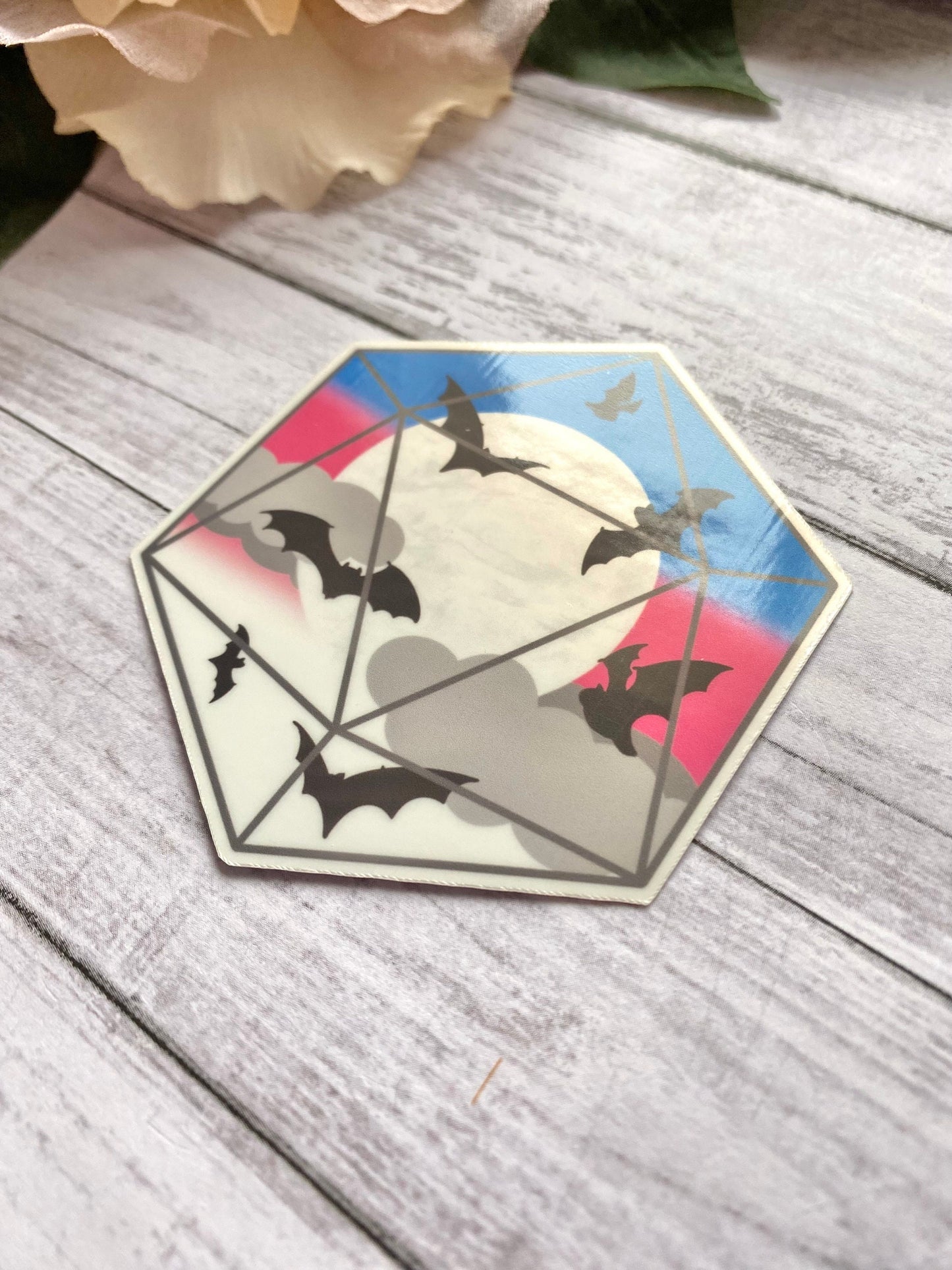 Trans pride decal for laptop, subtle pride sticker,