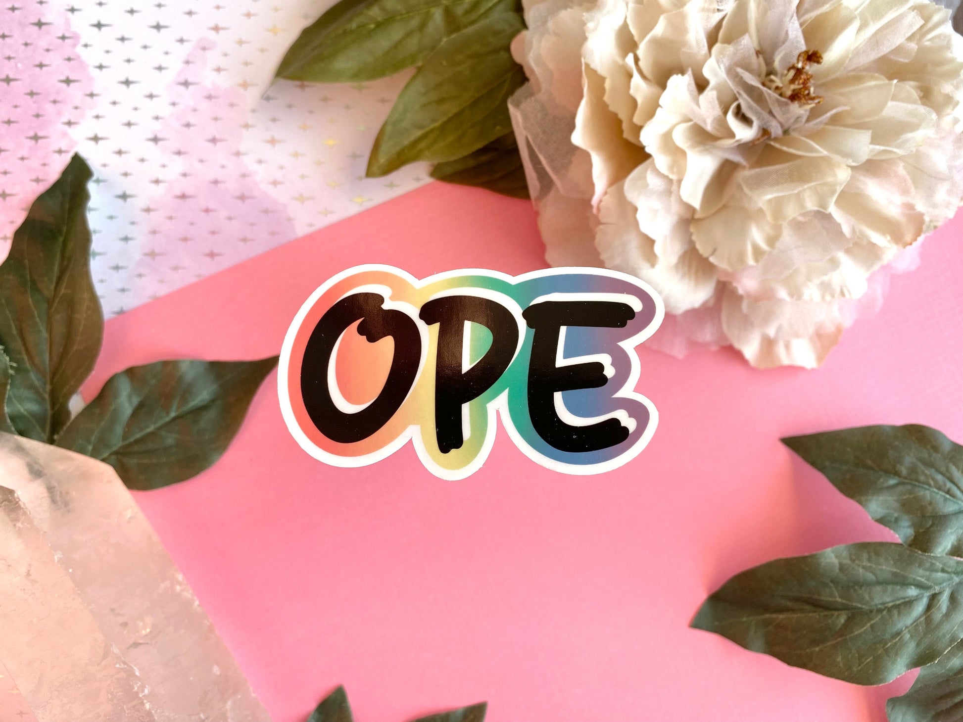 OPE water resistant vinyl sticker