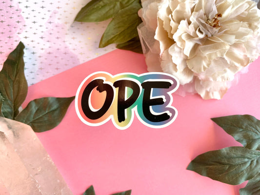 OPE water resistant vinyl sticker
