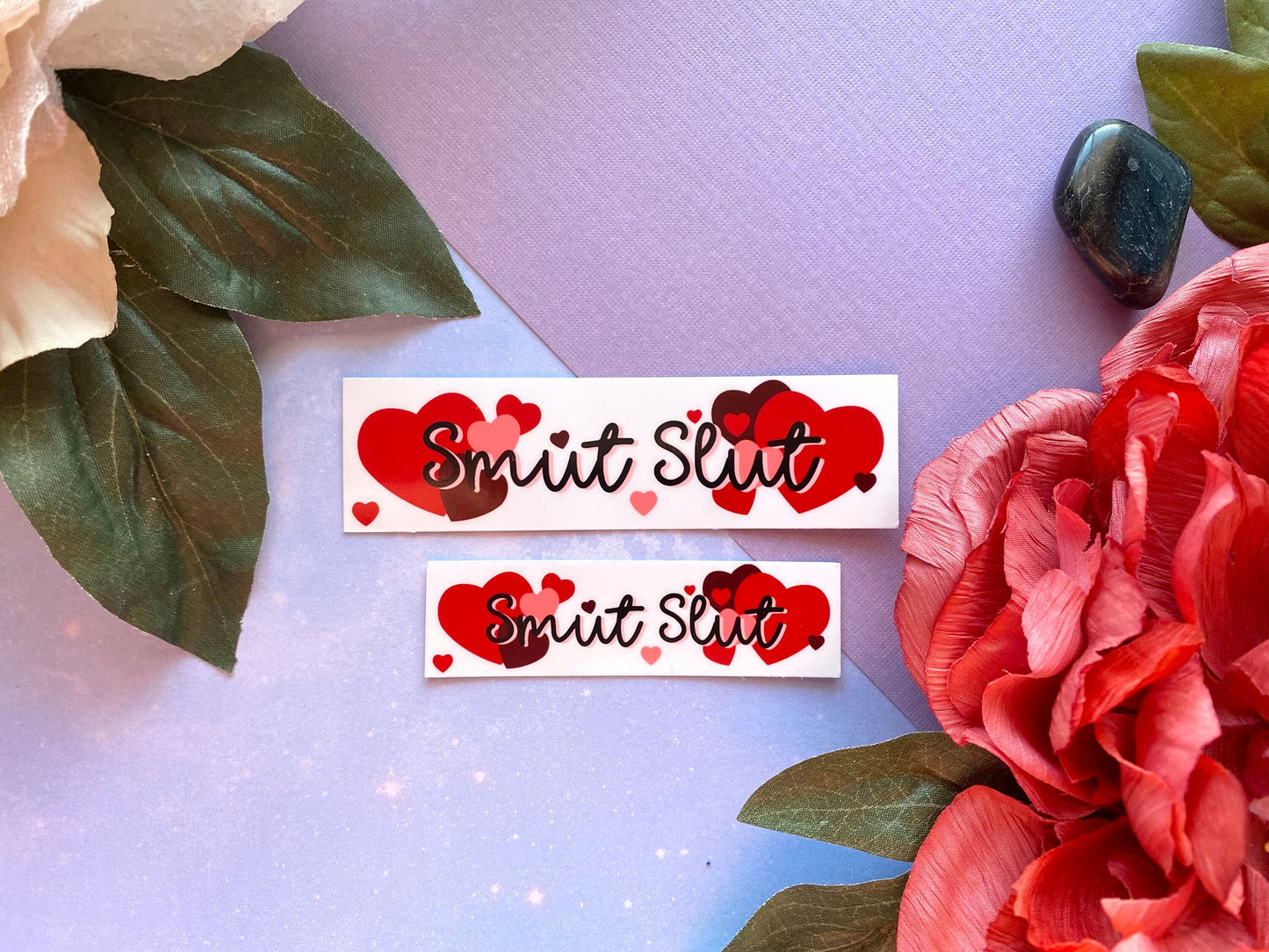 Red and Pink Smut slut vinyl sticker for dark romance reader, booktok stickers for ereader, kindle stickers, book lover gift, bookish merch