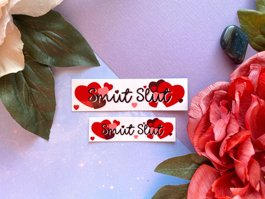 Red and Pink Smut slut vinyl sticker for dark romance reader, booktok stickers for ereader, kindle stickers, book lover gift, bookish merch
