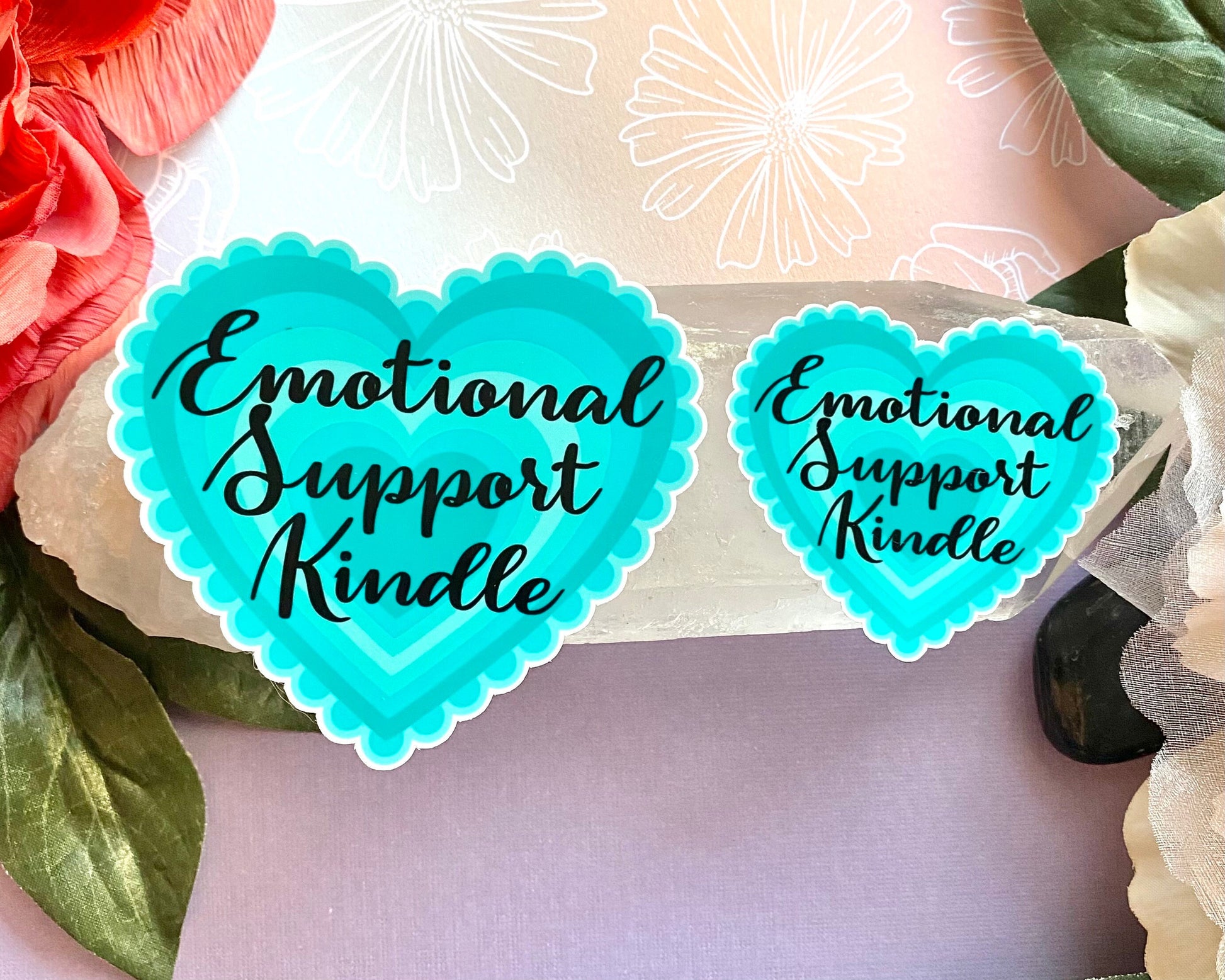 Emotional support kindle vinyl sticker for dark romance reader, booktok stickers for ereader, kindle sticker, book lover gift, bookish merch